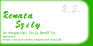 renata szily business card